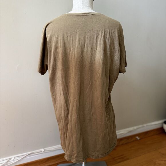 Everlane Women’s Supima Cotton Round Neck Top Lightweight Preppy Taupe Brown M - Picture 2 of 11